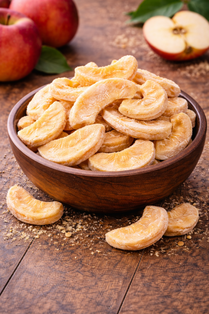 apple dehydrated, sweetened, fd