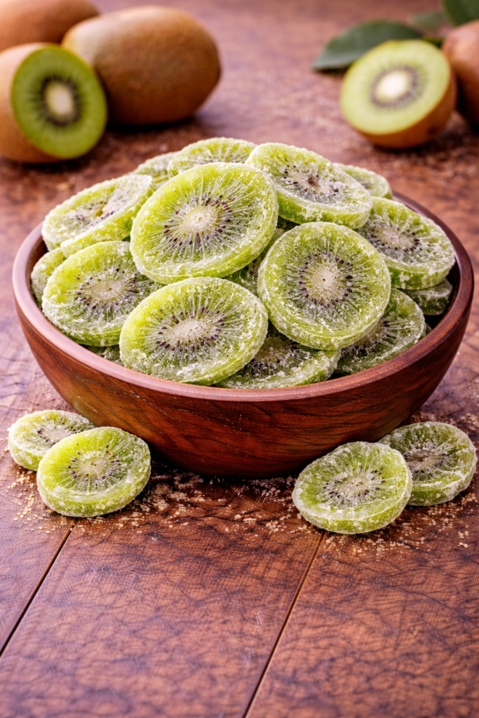 kiwi dried, sweetened, fd