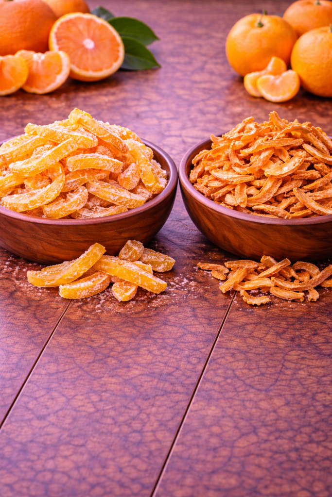 tangerine peel sweetened, peel dried